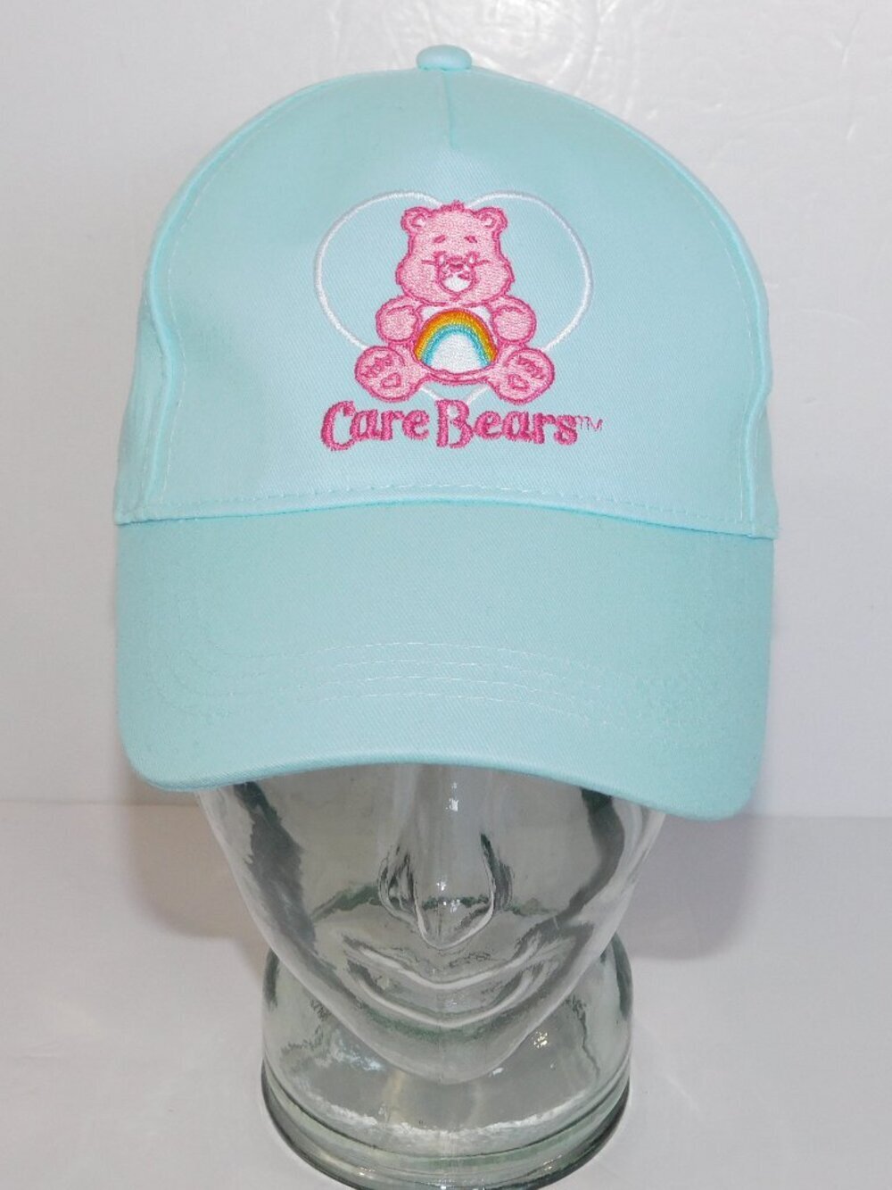 Care Bears Cheer Bear Blue snapback baseball Hat UNUSED Kids Childs 4-6X